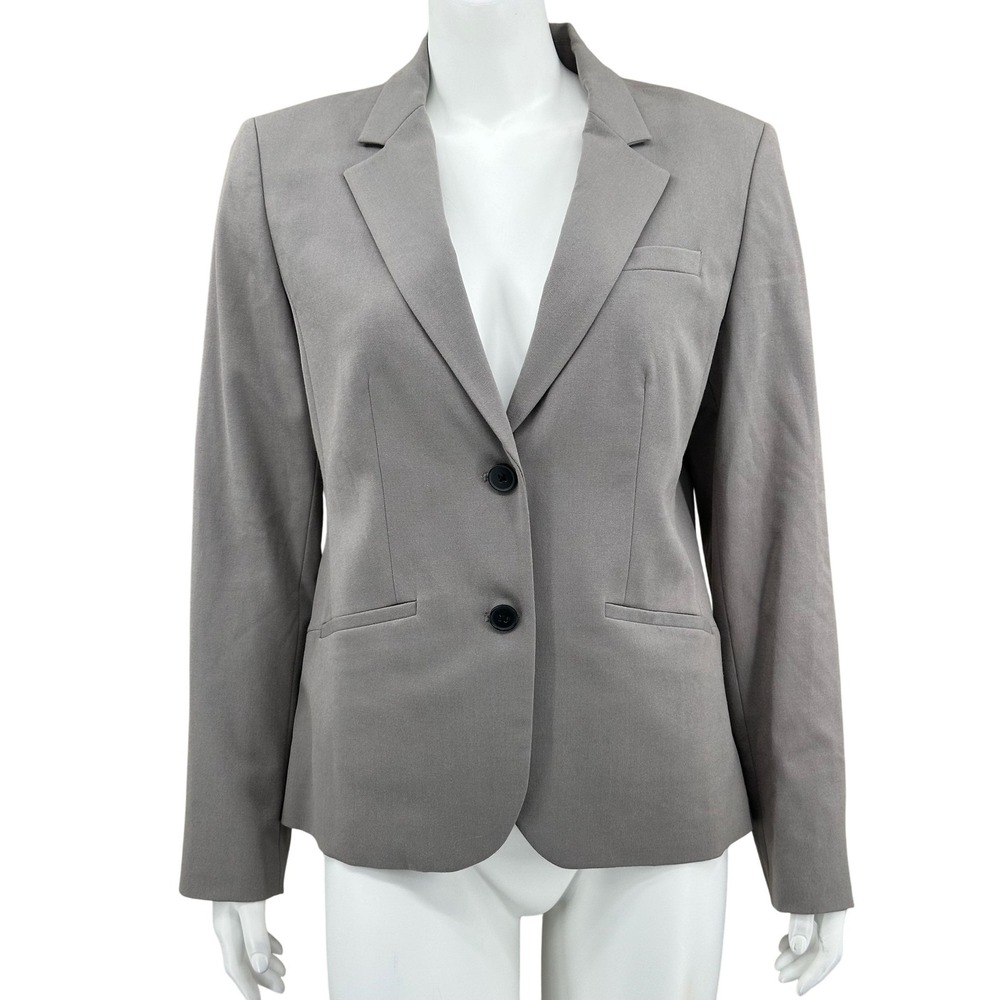 The Limited Jacket Womens 12 Petite Gray The New Drew Blazer Office Work Staple